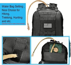 Sac à dos tactique unisexe robuste de 60 L grande capacité avec système Molle détachable - Product Image 4