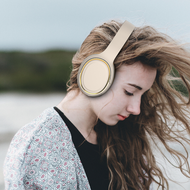 Wireless Over-Ear Headphones Microphone ENC Noise Cancellation IPX5 Waterproof BT 5.0 RGB Gaming Lights Dual Mode 15 Hours