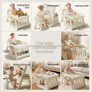 Table de jeu multifonctionnelle pour enfants VSUCH, table à sable et à blocs <span class=keywords><strong>d</strong></span>'<span class=keywords><strong>eau</strong></span>, table <span class=keywords><strong>d</strong></span>'appoint pour chambre <span class=keywords><strong>d</strong></span>'enfant, table et chaises en plastique rigide pour enfants - Product Image 3