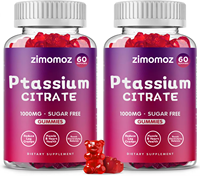 Complément Alimentaire Gommes de Citrate de Potassium Améliore l'Immunité Usage Adulte 60 Gommes/Flacon