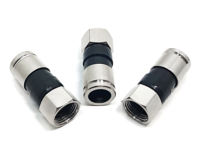 Conectores de compresión RG6 Conector tipo F RG6 Coaxial Conexión de compresión coaxial Conexión impermeable Negro