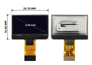 GME12864-41 0.96'' Mikro Mini Dokunmatik Olmayan Panel Ekran Beyaz SSD1315 	 128*64 	 4-SPI/I2C/8080 	 30 pinli Lehimleme - Product Image 6