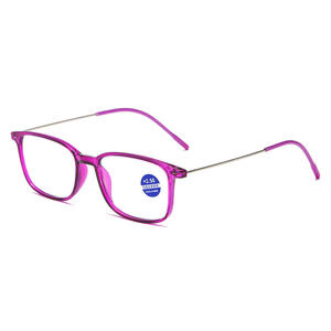 Lunettes de lecture unisexes, monture carrée noire, verres PC, protection anti-lumière bleue +2.00 dioptries, été 2021, origine Taizhou - Product Image 3