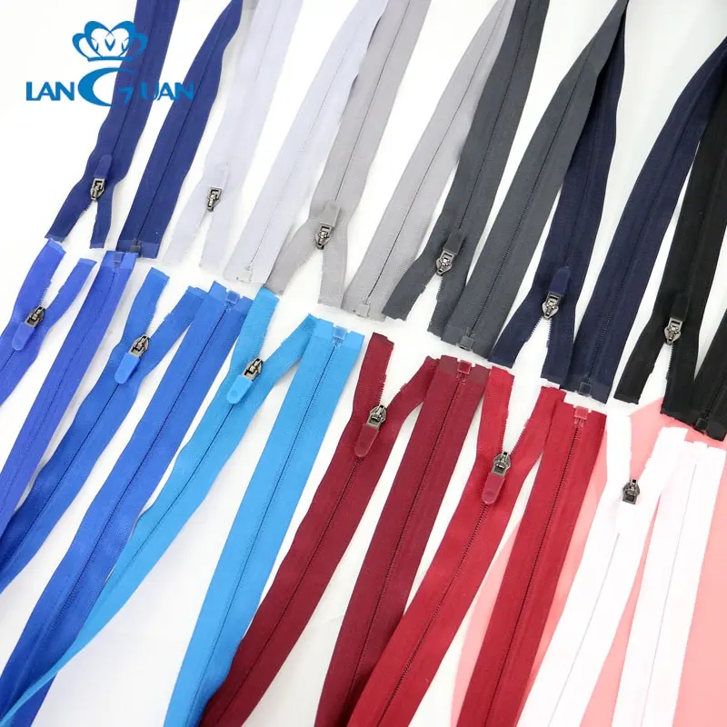 70cm/75cm Open End Atuo Lock Invisible Nylon Reversible Zipper For Jacket