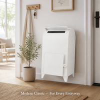 Boîte aux lettres décorative autoportante en fer de style européen avec revêtement en poudre pour extérieur, maison, jardin et poste