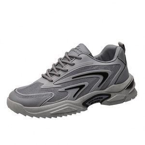 Baskets respirantes antidérapantes pour hommes, chaussures de sport décontractées en maille pour la course, baskets plates décontractées à empeigne en maille pour hommes - Product Image 4