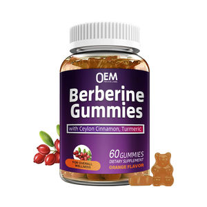 Gomitas Veganas de Berberina OEM de Marca Privada con Canela de Ceilán, Buenas para el Bienestar General, Extracto de Canela de Ceilán y Cúrcuma - Product Image 1