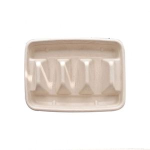 Caja de Bagazo de Caña de Azúcar Biodegradable y Compostable para Tacos, Personalizable con Logotipo y Tamaño, para Uso en Empaque de Entrega de Alimentos - Product Image 1