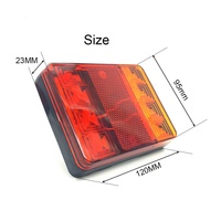 Haute qualité 12 24V 8 LED rouge Ambere remorque camion arrêt tourner arrière marche arrière combinaison feu arrière pour tracteur camion RV camping-car