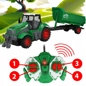 Camion de ferme RC 4x4 Yuglow 1:24 avec éclairage, benne basculante, réservoir d'eau et malaxeur – Jouets de véhicules agricoles - Product Image 4