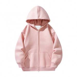 Ventes en gros de sweats à capuche unisexes en coton épais surdimensionnés personnalisés avec broderie OEM, sweats à capuche pour hommes, vestes matelassées - Product Image 3