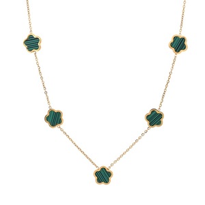 Yüksek Kaliteli Titanyum Çelik 13MM Beş Yapraklı Lotus Kolye Erik Çiçeği Yıldız Kolye Lüks Marka Tasarımcı Çiçek Kolye - Product Image 5