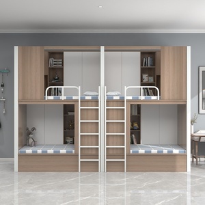 <span class=keywords><strong>Lit</strong></span> d'appartement moderne à panneaux en métal MDF Cadre de <span class=keywords><strong>lit</strong></span> superposé entièrement fermé pour adultes Mobilier de maison et salle à manger Utilisation de chaises - Product Image 3