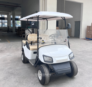 Carrito de Golf Eléctrico Clásico Blanco de 4 Plazas, Vehículo Utilitario para Carreteras en Buen Estado, para Club Privado - Product Image 4