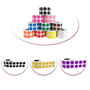 Half Inch 1/2 "Round Color Coding Labels Custom Dot Sticker 5 Colors Dot Labels