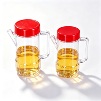 Pot à condiments en plastique transparent de qualité alimentaire, durable, pour la maison, le barbecue, couleur personnalisée, pot à épices, verseur d'huile