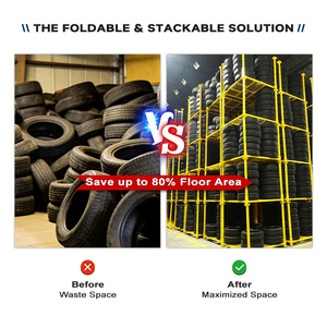 Estante Vertical <span class=keywords><strong>para</strong></span> Neumáticos de Auto TER <span class=keywords><strong>para</strong></span> Tienda Minorista, Garaje, Comercial, de Cinco Niveles, con Estantes Removibles, Alta Visibilidad y Organización - Product Image 4