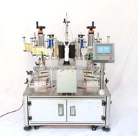 Machine d'étiquetage semi-automatique pour bouteilles rondes et bouteilles à double face, surface latérale plate, pour bouteilles de détergent, contrôle PLC