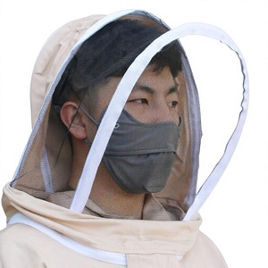 Combinaison d'apiculteur beige à capuche amovible, coupe ample, protection intégrale du corps, vêtement de sécurité anti-coupure niveau D, manches longues - Product Image 4