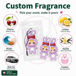 Diffuseur <span class=keywords><strong>d</strong></span>'<span class=keywords><strong>air</strong></span> frais pour voiture miniature avec huile de jasmin pure, design portable en papier pour une utilisation en bureau et en véhicule. - Product Image 3