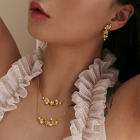 NOUVEAU VINTAGE COUR PRINCESSE BAROQUE BOUCLES D'OREILLES Dazan New INS Trendy 18k Pvd Plaqué Or Acier Inoxydable BRÉSILIEN ROBE BIJOUX
