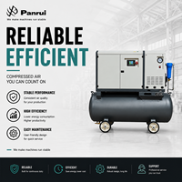 Compresseur d'air à vis PANRUI, gonfleur de pneus, compresseur d'air portable, 8 bar, 4 en 1, compresseur d'air à vis rotatif avec réservoir