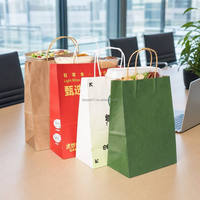 Sac fourre-tout en papier kraft biodégradable et écologique, personnalisable avec logo, pour le transport de bubble tea et la restauration - Festival du Printemps du Cheval 2026