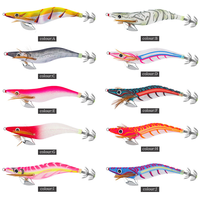 Nouvelle leurre de pêche japonaise en ABS imprimé de haute qualité, design pieuvre Egi phosphorescent, pour poissons d'eau salée 2.5-3.5 #   Tailles