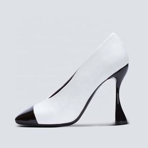 Chaussures habillées d'été pour femmes à talons hauts personnalisées Escarpins <span class=keywords><strong>chic</strong></span> à patchwork bout carré sans lacet Stiletto - Product Image 6