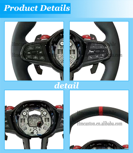 พวงมาลัยรถยนต์หนังลายริ้วสีแดง M สำหรับ BMW CS M4 ID8 F Series - Product Image 6
