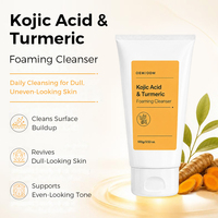 Nettoyant Moussant Personnalisé en Gros avec Logo, Acide Kojique, Curcuma, Acide Hyaluronique, Niacinamide, Vitamine C et E, Contrôle du Sébum, Nettoyage en Profondeur