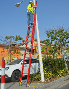 Insulation 20' 24' 28' 32' 40' Extension Fiberglass <strong>Ladder</strong> with Large Size <strong>Rung</strong> <strong>Lock</strong> - Product Image 2