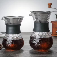 Cafetière à filtre en verre de haute qualité 200/400/600 ml, élégante, avec manchon en silicone