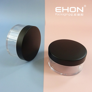 Wholesale White 30g Makeup <b>Empty</b> Cosmetic Loose Powder <b>Jar</b> ABS Plastic Cap with Transparent Bottle Packaging <b>Jar</b> - Product Image 5