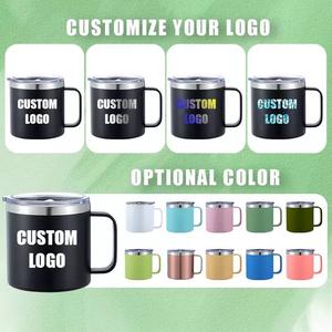 Ventes chaudes 12oz 14oz 16oz 24oz Tasse en acier inoxydable à double paroi isolée sous vide Tasse à café de voyage personnalisée avec poignée - Product Image 6