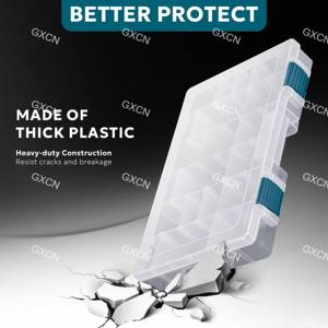 Boîte de matériel de pêche Organisateur en plastique <span class=keywords><strong>avec</strong></span> séparateurs amovibles, plateaux de matériel pour leurres et stockage de matériel terminal - Product Image 2