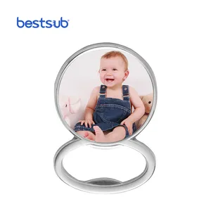 Bestsub all'ingrosso personalizzato 4*6cm sublimazione spazi vuoti forma rotonda con Logo classico apribottiglie multifunzione