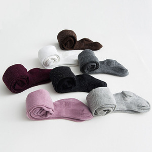 Collants sans couture en coton côtelé pour bébés et jeunes filles, avec nœud scintillant, style mode - Product Image 1