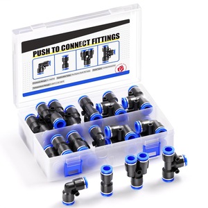 Sanya Push To Connect Fittings 3/8 Inch Plastic Stainless Steel <b>Quick</b> <b>Connector</b> Kit For Pneumatic System - Product Image 1