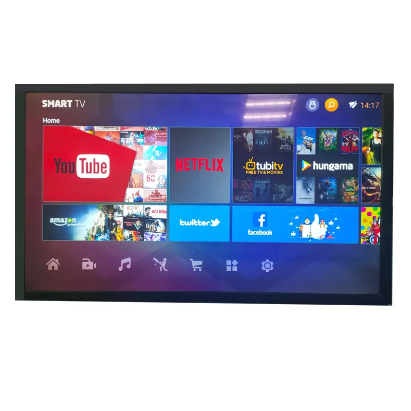 Tela grande de 75 ''4k tv android wifi, à prova d' água, exibição de anúncio externo, monitor lcd