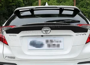 Aileron de toit arrière de voiture, kit carrosserie en plastique ABS, aspect carbone, aileron arrière pour Toyota CHR 2017 2018 2019 2020, accessoires de voiture - Product Image 3