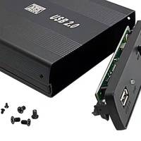 Harga Pabrik Gamshare 3.5 Inch USB 2.0 Aluminium External SATA SSD HDD Enclosure Hitam Perak Logo Kustom 35U2