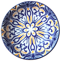 Petite assiette en céramique de style marocain pour assaisonnements et sauces, compatible micro-ondes, forme irrégulière, pour snacks/trempettes, bol à sauce soja