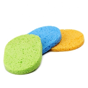 Lot de 2 éponges de nettoyage multi-usages pour le visage et la cuisine, en matières végétales naturelles, écologiques et 100 % biodégradables - Product Image 1