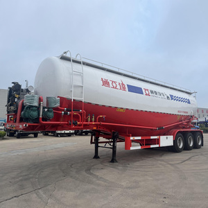 Camion-citerne à ciment en vrac à prix d'usine, semi-remorque porte-citerne pour ciment sec avec moteur diesel - Product Image 2