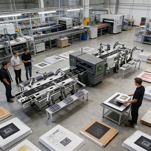 Büyük UV Yazıcı I3200 Endüstriyel Sınıf Montaj Hattı Kılavuzu Düz PVC Kart Yapı Taşı Oyuncak Metal Rozet Baskı Makinesi - Product Image 3