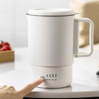 Bouilloire électrique portable sans fil en acier inoxydable 316, 600W, double protection, tasse de voyage, capacité 1L, chauffage rapide, bouilloire intelligente