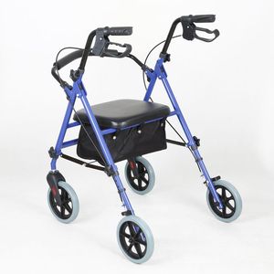 Andador de aluminio ligero Rollator adultos Knock pequeño embalaje cúbico ahorrar altura ajustable plegable parálisis Cerebral personas mayores - Product Image 5