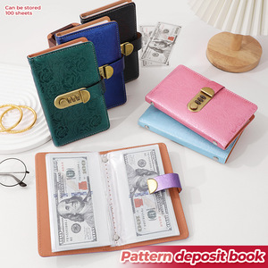 Cuaderno de Ahorros Personalizado de 100 Páginas, Carpeta de Presupuesto con Candado de Combinación, Encuadernación de Hojas Sueltas, Cubierta de PU - Product Image 4