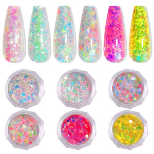 Glitter Suelto Mixto a Granel para Decoración de Uñas, Maquillaje Corporal y Ocular, Manualidades Navideñas - Product Image 1